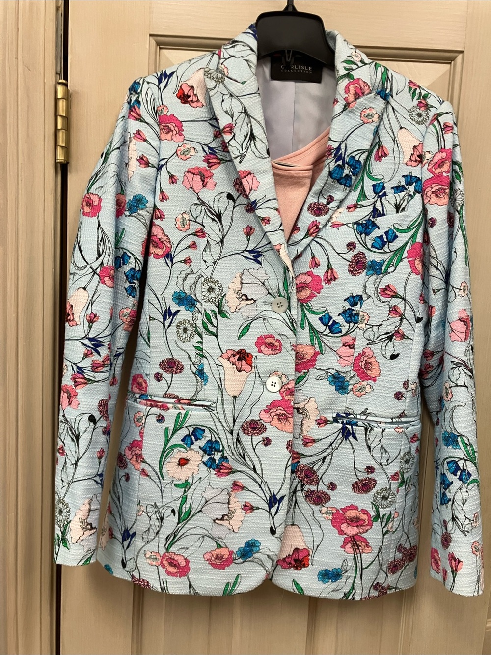 Carlisle Pastel Floral Light Blue Blazer